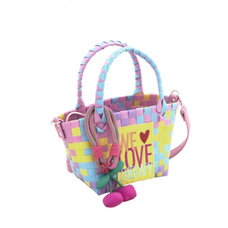 Love Therapy Rainbow Mini Woven Basket, Baglicious